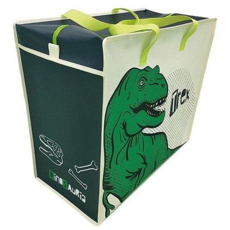 Image 3 of Dinosauria Zip Up Laundry Storage Bag.  Free Postage