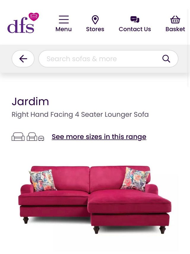 Preview of the first image of DFS Joules sofa L shaped.