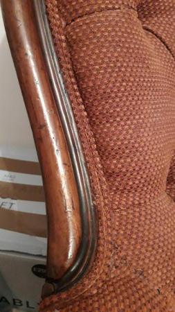 Image 2 of Antique Victorian Curved Back Arm Chair