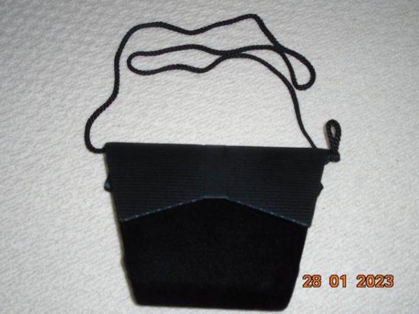 Image 1 of Henry Birks Black Velvet and Satin Handbag