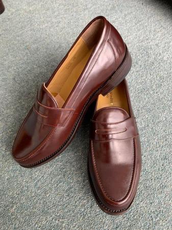 Image 2 of Men’s Samuel Windsor classic brown loafers size 9.5