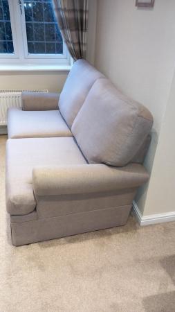 Image 1 of Two seater grey settee ingood condition.
