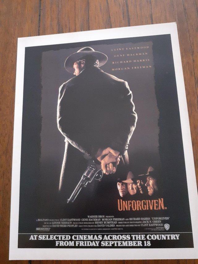 Preview of the first image of Unforgiven 1992 Original Film Release Advertisement.