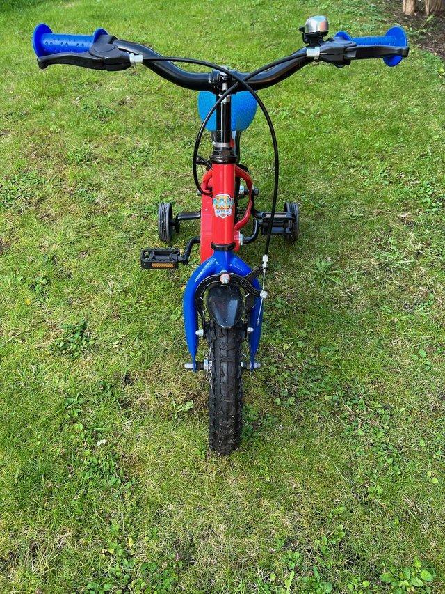 Preview of the first image of Paw Patrol bike with stabilisers. 12”.