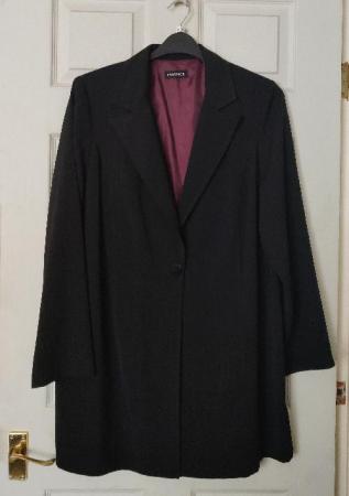 Image 1 of Ladies Stunning Essence Black One Button Jacket - Size 18