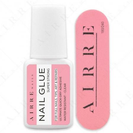 Image 2 of AIRRE Nail Glue - Extra Strong Nail Glue 8ml Clear PLUS 4 in