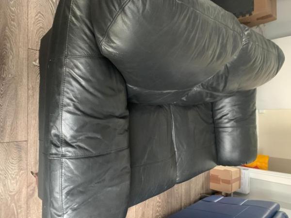 Image 3 of Black Two Seat Sofa Used