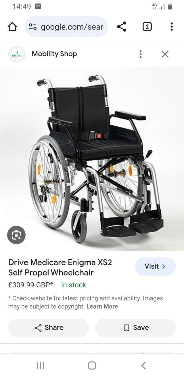 Preview of the first image of Enigma Drive lightweight wheelchair.