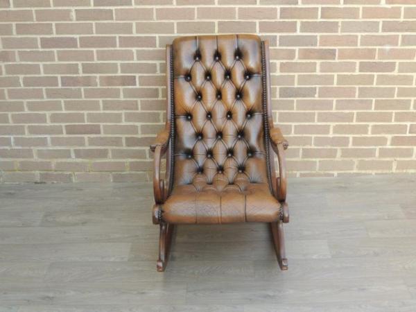 Image 1 of Vintage Brown Rocking Chair (UK Delivery)