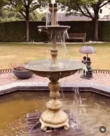 Image 1 of 7 feet tall bronze fountain two tier