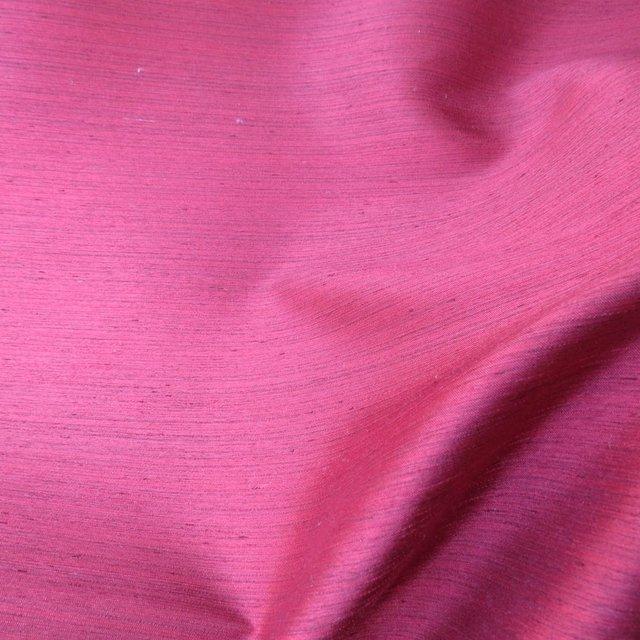 Preview of the first image of Fabric remnant Polyester Silky Dupion in a rich wine colour.