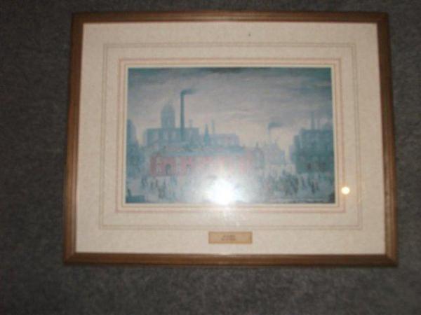 Image 3 of L.S.Lowry print. An Accident. In wood frame. Good condition.