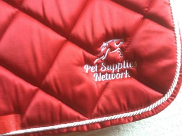 Image 5 of Striking Red Satin Pony Saddle Cloth
