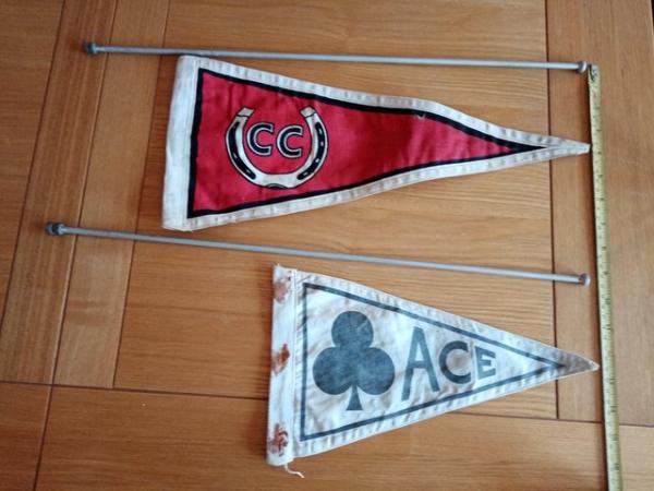 Image 1 of Early caravan club flag with Ace flag.