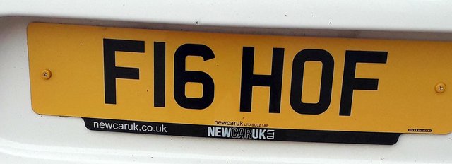 Preview of the first image of F16HOF cherished number plate for sale.