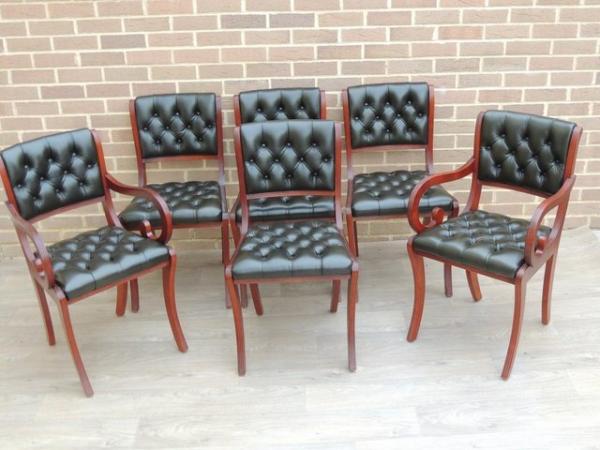 Image 8 of 6 Beresford & Hicks Chesterfield Dining Chairs (UK Delivery)