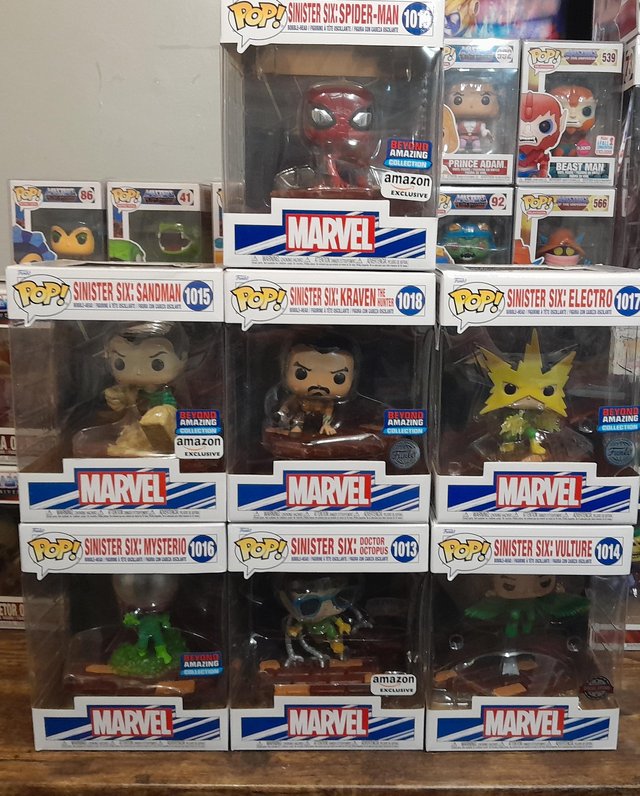 Preview of the first image of Funko POP! Deluxe: Marvel Sinister 6 complete set 7 figures.