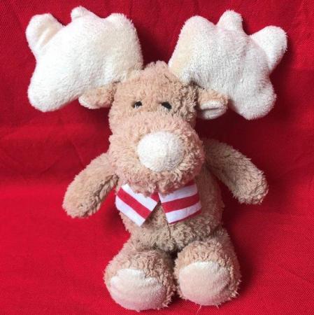Image 1 of Christmas reindeer, moose, elk soft toy. Kinder Egg.