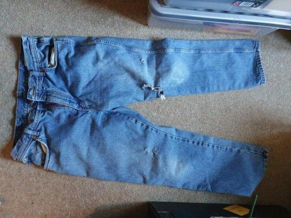 Image 2 of Wrangler Jeans, worn, designer look, properly aged, 3 pairs