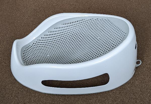 Preview of the first image of Angelcare Soft Touch Bath Support in White/Grey.