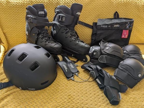 Image 1 of Inline skates & safety gear