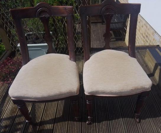Image 1 of Antique Vintage Dining Chairs x 4