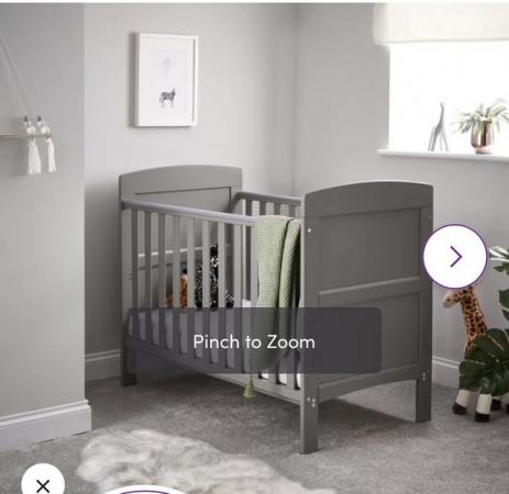Image 3 of OBaby Grace Mini cot bed grey