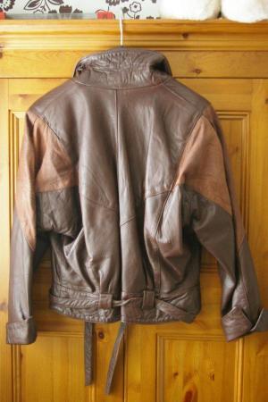 Image 2 of Ladies waist length jacket two tone brown
