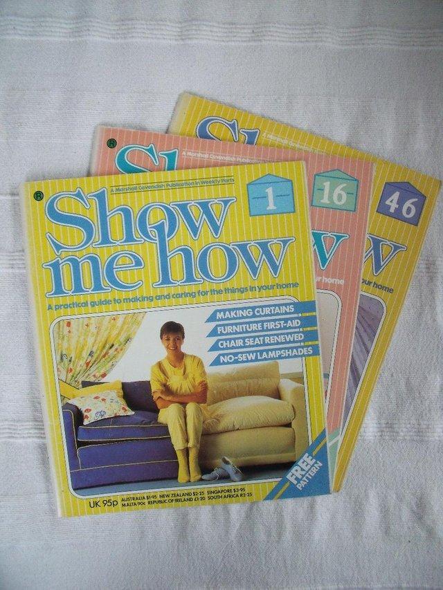 Preview of the first image of 3 vintage 1984/5 'Show Me How' magazines (DIY, craft, etc)..
