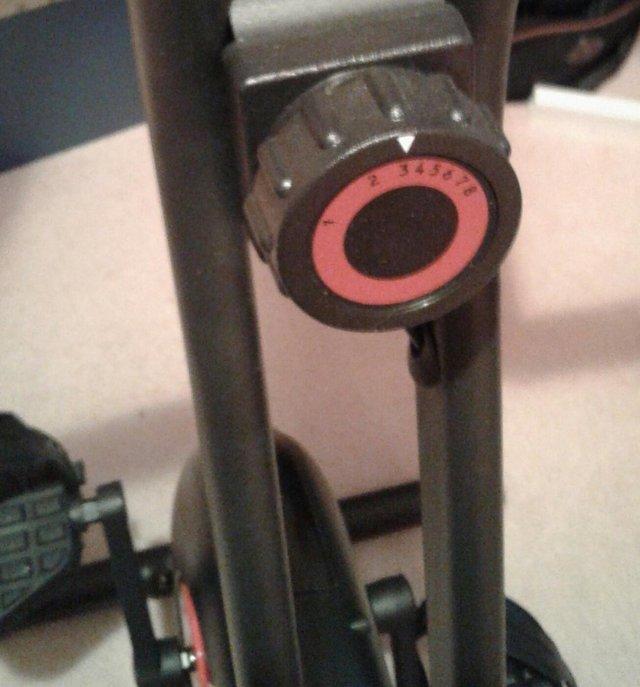 Preview of the first image of Exercise bike with heart monitor.