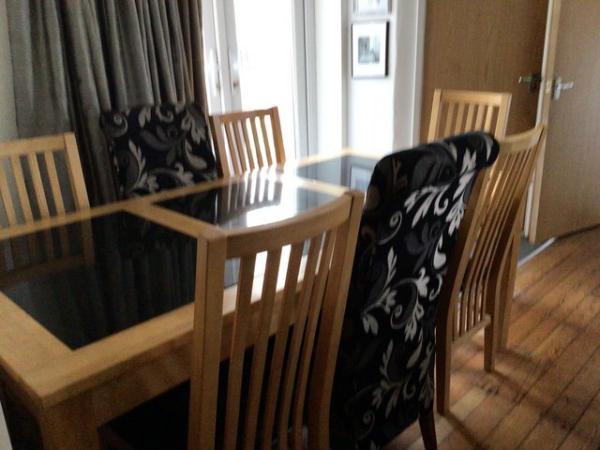 Image 3 of Oak 8 seater dining table and chairs