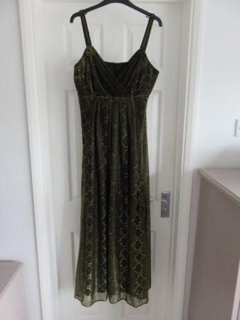 Image 1 of ROMAN Gold & Black evening dress in Size14
