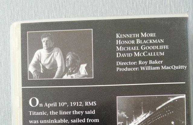 Image 4 of VHS Video Film: A Night to Remember.  A 1950's Titanic Film.