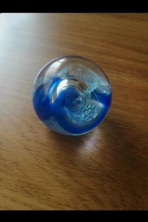 Image 2 of Caithness Blue Mooncrystal Paperweight