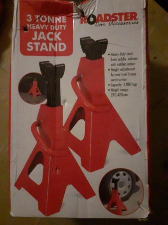 Image 1 of 3 tonne heavy duty jackstand, roadster car accessories