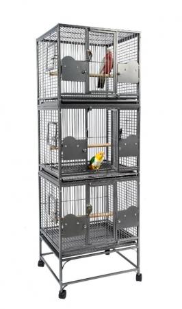 Image 1 of Triple breeding cage grey