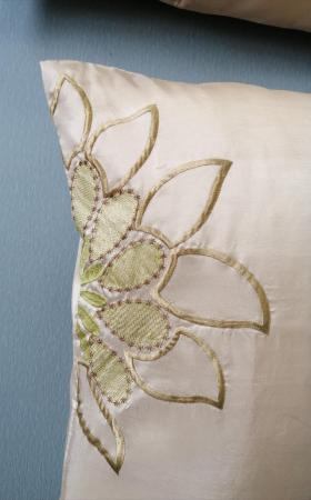 Image 5 of 2 Beige Cushions 39cm Square Each.