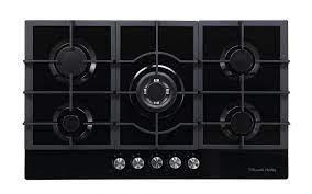 Preview of the first image of RUSSELL HOBBS 86CM 5 BURNER GAS ON GLASS HOB-SLEEK-NEW.