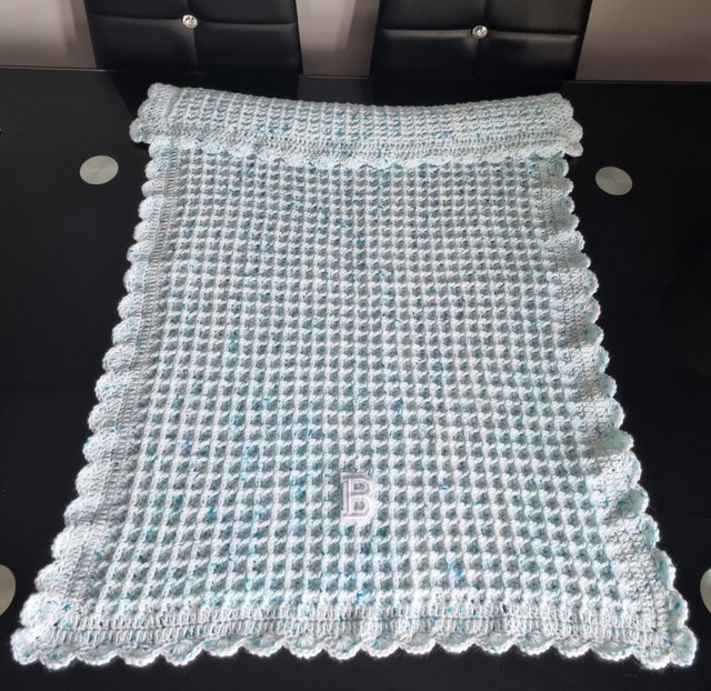 Preview of the first image of Crochet Baby blanket, handmade.