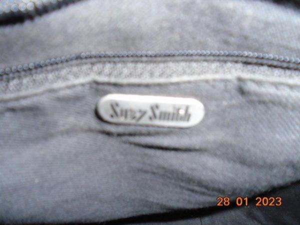 Image 2 of Suzy Smith vintage zipped black patent handbag