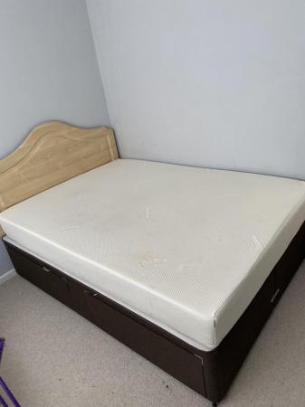Image 2 of Double divan , mattress, headboard