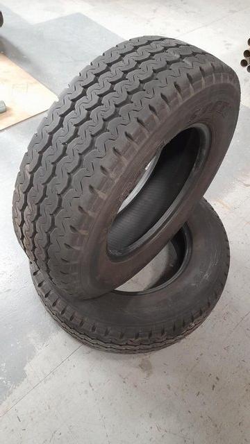 Preview of the first image of 2 Light truck tyres - Extra Steel Radial-used.