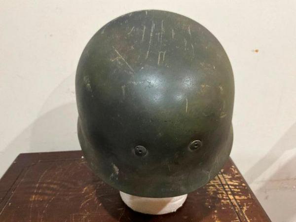 Image 2 of German paratroopers helmet comes complete