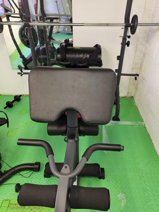 Preview of the first image of Weights Bench with weights bars and weights..