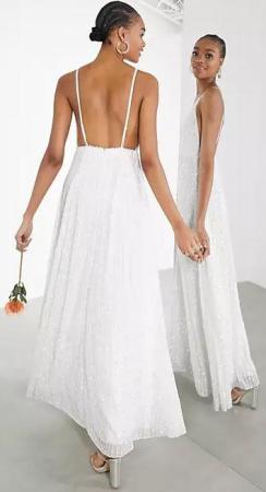 Image 2 of ASOS Design Josie embellished cami maxi wedding dress Size 8