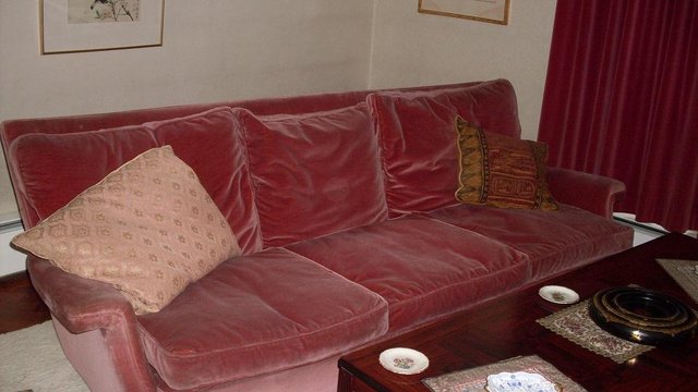 Image 1 of 3 seater and 1 seater sofa with feather filled cushions