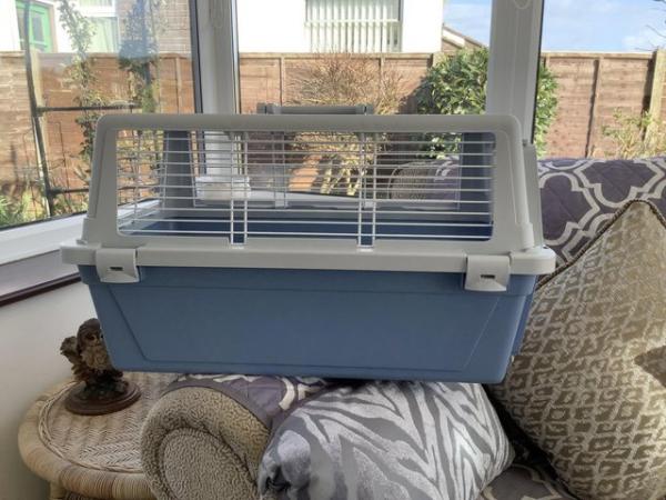 Image 3 of Cat carrier pale blue for sale
