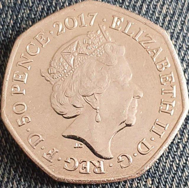 Preview of the first image of 2017 Royal Mint Beatrix Potter Jeremy Fisher 50p.