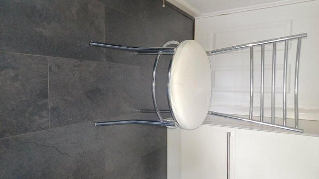Preview of the first image of Bar Stool in excellent condition with chrome surround and cr.