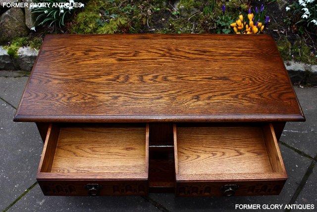 Image 84 of OLD CHARM LIGHT OAK TWO DRAWER COFFEE TABLE TV UNIT STAND